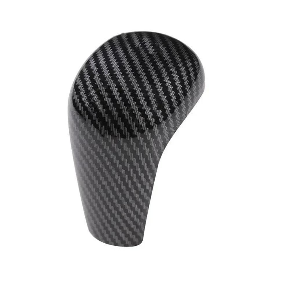 Hyasdbwe Carbon Fiber Car Gear Head Shift Knob Handle Cover Trim Sticker For Mazda 2 3 6 Bm Gj For Demio Cx3 Cx5 Cx8 Cx9 For Axela 2014-2022 Gear Shifter Parts(Carbon Fiber)