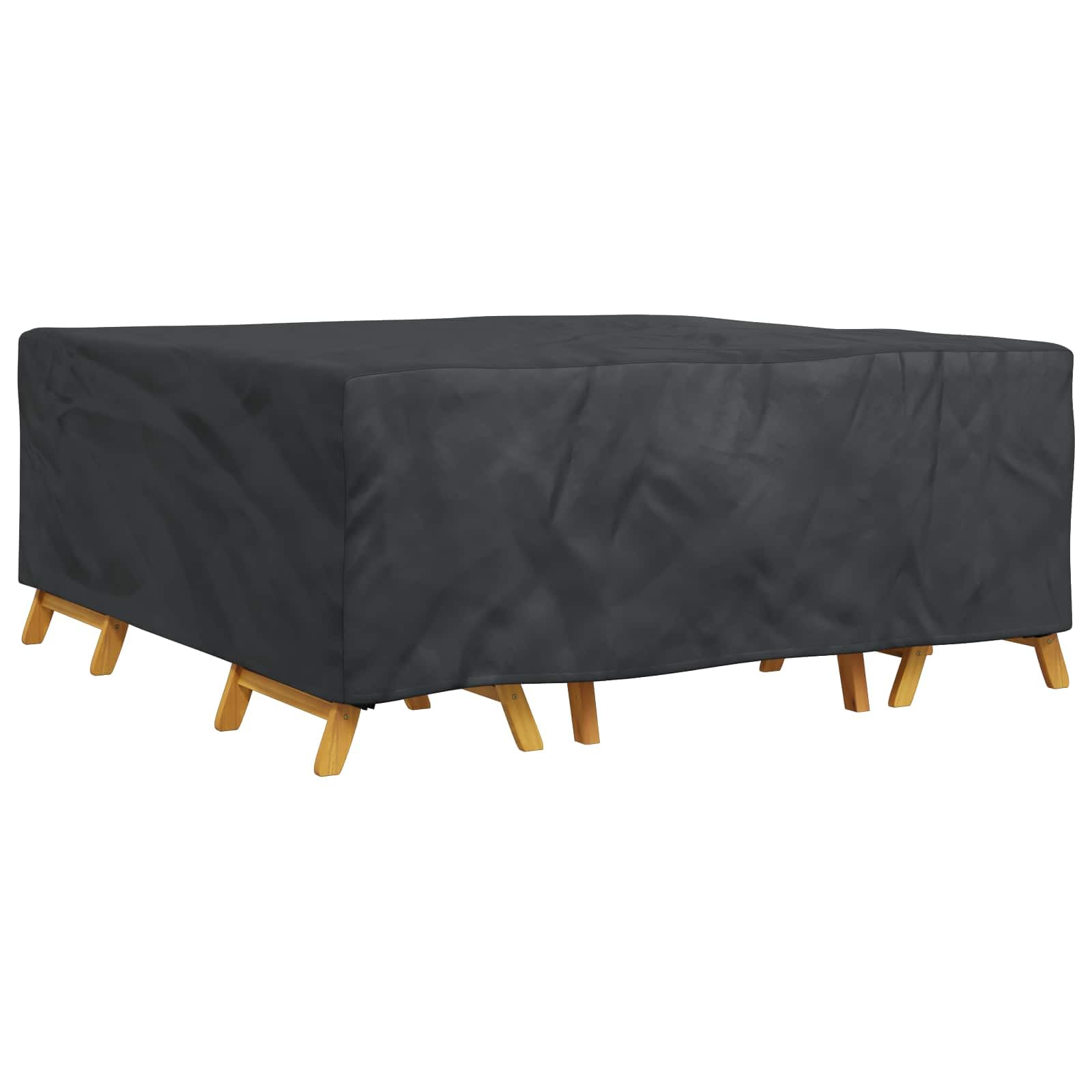 Funda para muebles de jardín, color negro, 420D, impermeable, 200 x 190 x 85 cm, para muebles de jardín, salón, sillón, mesa, banco, exterior, terraza, balcón, con protección UV y protección