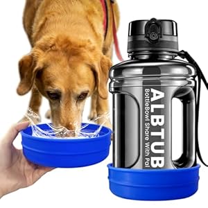 Dogwaterbottleandbowlfortravellargeportabledogwaterbottledispenserforhuntinghikingbeachcampingparkwalking50ozblue Urban Country Home Decor Dog water bottle and bowl for travel large portable dog water bottle dispenser for hunting hiking beach camping park walking 50oz blue urban country home decor