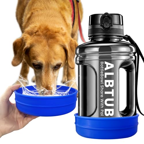 Dogwaterbottleandbowlfortravellargeportabledogwaterbottledispenserforhuntinghikingbeachcampingparkwalking50ozblue Urban Country Home Decor Dog water bottle and bowl for travel large portable dog water bottle dispenser for hunting hiking beach camping park walking 50oz blue urban country home decor