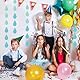 HOMOCONO Regentropfen Girlande Aus Iridescent Papier 1 2M Lange Dekoration FüR Hochzeit Baby Shower Party Und Festliche AnläSse 9 StüCk in Bunt