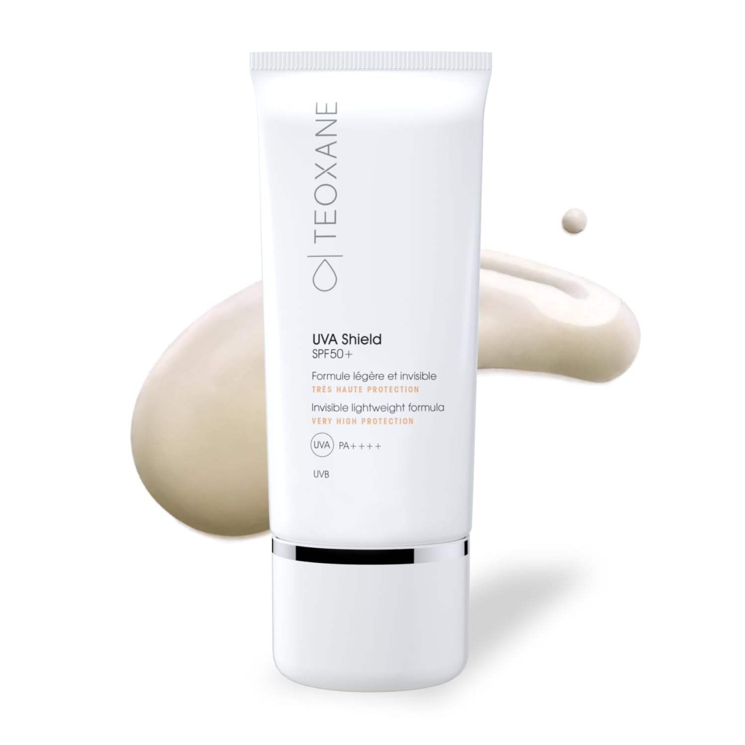 TEOXANE – UVA Shield SPF50+ – Crème Solaire Très Haute Protection SPF50+, Filtres à Large Spectre UVA/UVB, Aide à Prévenir le Photo-Vieillissement Induit par les UV, Tous Types de Peaux, 50 ml