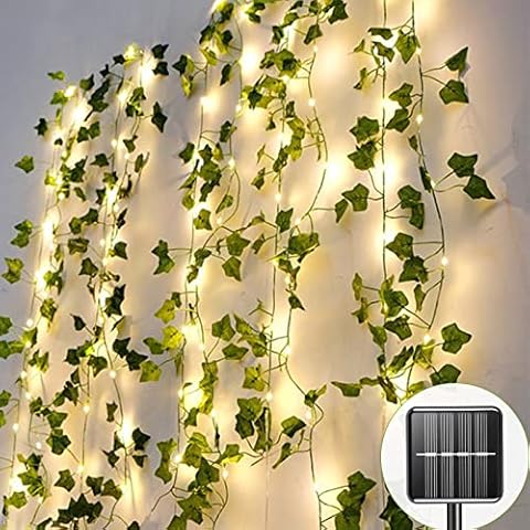 A.bigwhale 12M 120 LED Guirnalda Luces Exterior Solar Cover