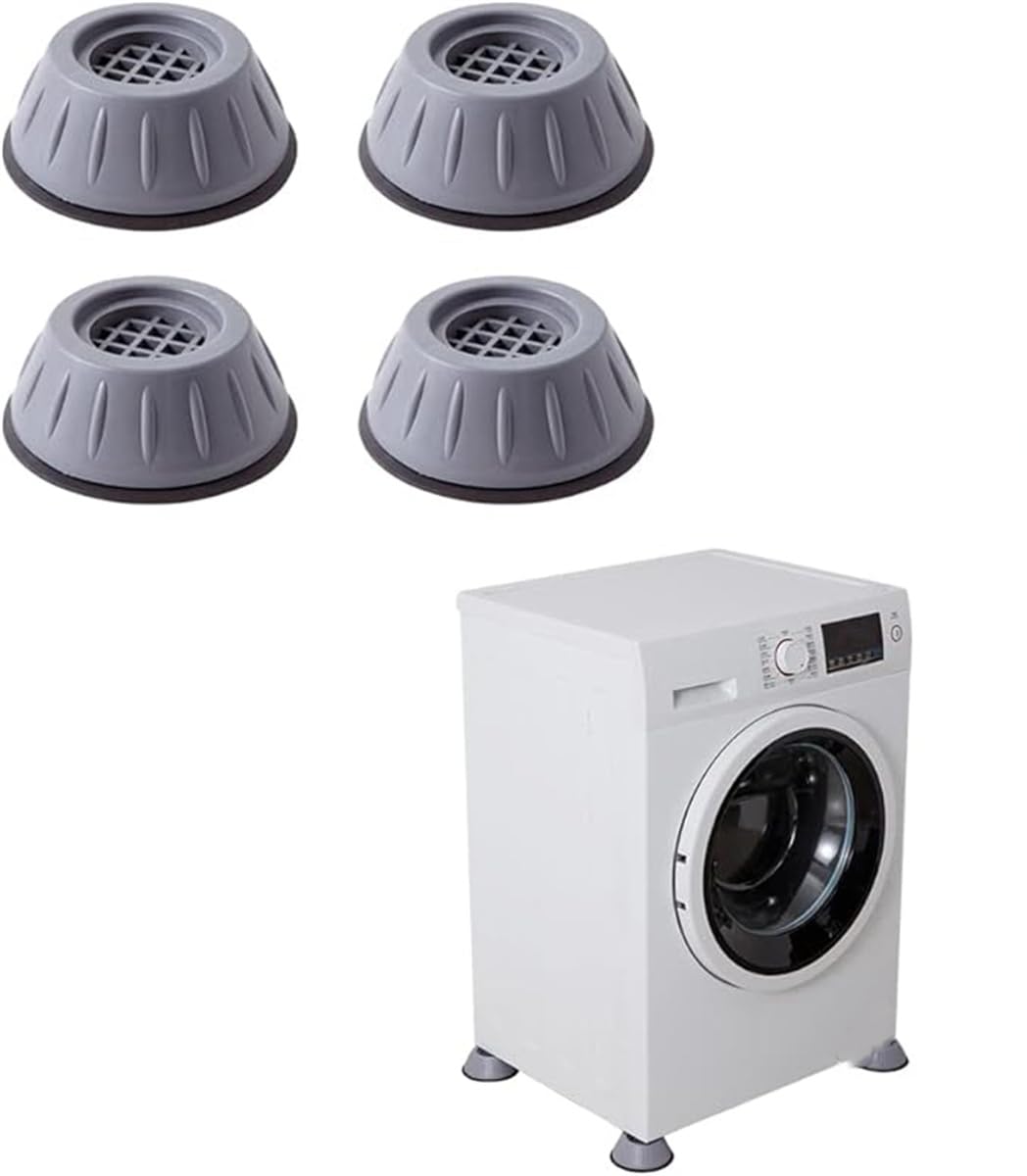 Anti Vibration Pads for Washing Machine, Foot Support Base Holders, Elastic Pad Coasters, Washer Dryer Stabilizer, Shake Antivibration Shock Absorbing Noise Reducing Fixed Set (4 Pcs)