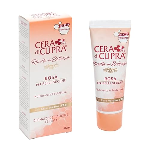 Crema "Rosa per Pelli Secche" para piel seca, fórmula antiedad - Tubo de 2.5 onzas líquidas (2.5 fl oz) [Importación italiana]
