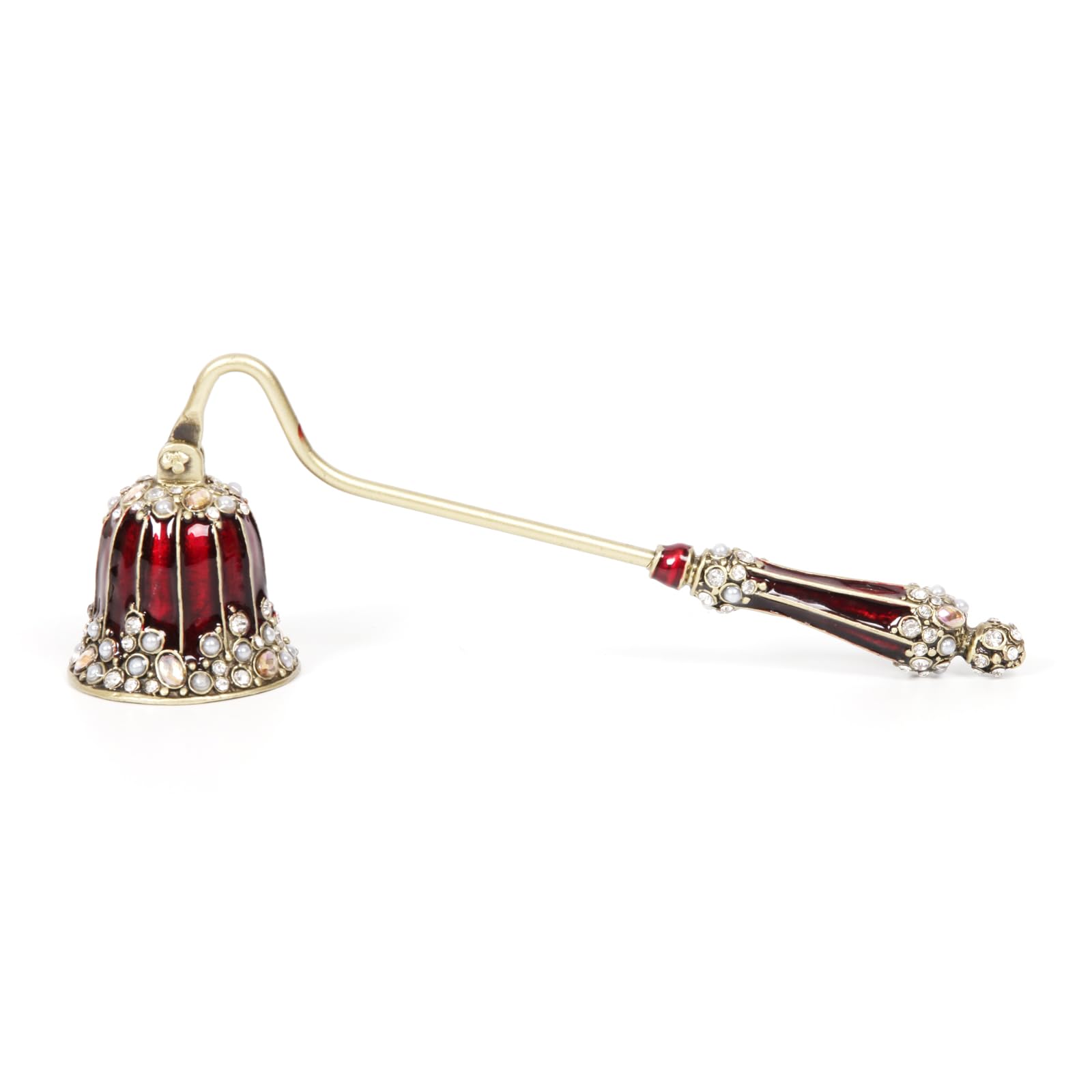 bordorsse Vintage Candle Snuffer with White Bell and Long Durable Handle
