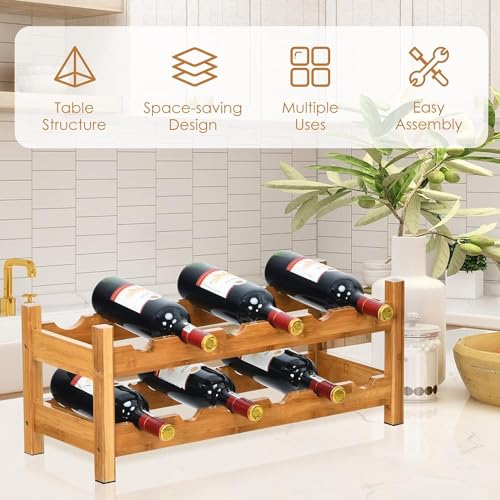 Soporte para vino 12 botellas 2 niveles miniatura 4