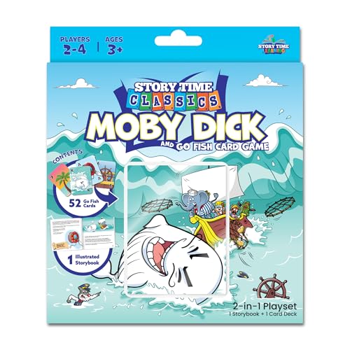 Moby Dick + Go Fish Card Game 2-in-1 Playset