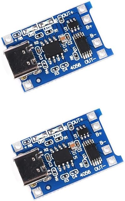 2pcs TP4056 Type-C USB 1A 5V 18650 Lithium Battery Charging Board with Dual Protection Functions Type-C USB C Li-ion Battery Charging Board (2)