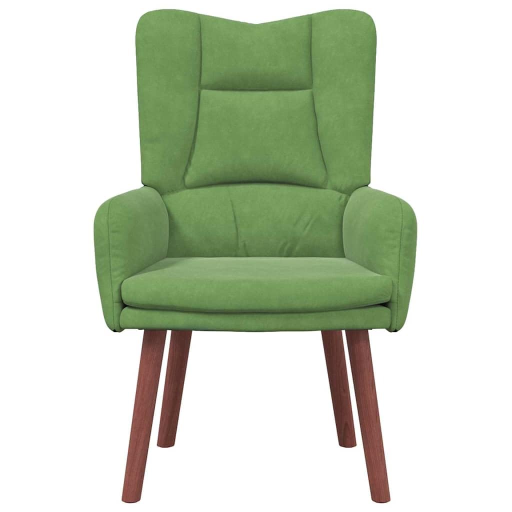 vidaXL poltrona Verde chiaro 63 x 67 x 94 cm Velluto, Poltrona Moderna, Seduta in Velluto, Comoda e Relax per Soggiorno o Camera, Design Elegante e Style