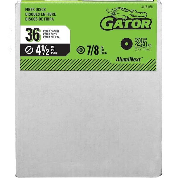 Fiber Disc,36 Grit,20,000 Max. RPM,PK25