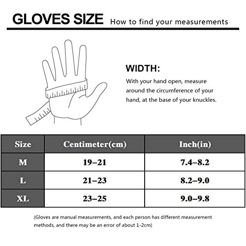 Xiaoai Touch Screen Rubber Hard Knuckle Full Finger Sports Gloves for Men & Women Outdoor Cycling Motorcycle Hiking Camping Training Work (L, Black) - Thumbnail 6