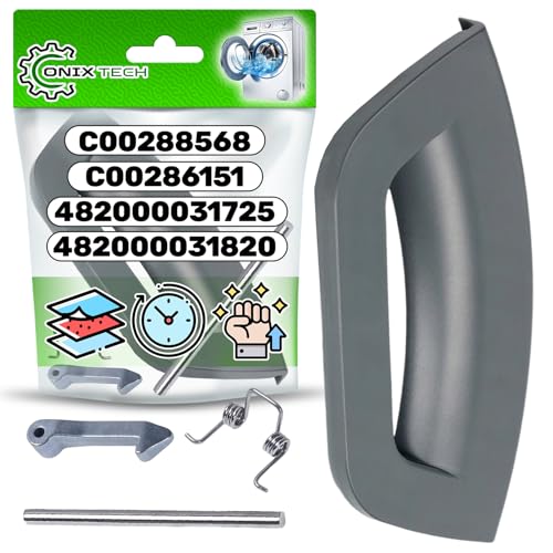 Kit de Poignee pour Hublot Lave Linge avec Code d'Origine C00288568 C00286151 482000031725 482000031820 pour Hotpoint pour Ariston pour Indesit - Garantie de 5...
