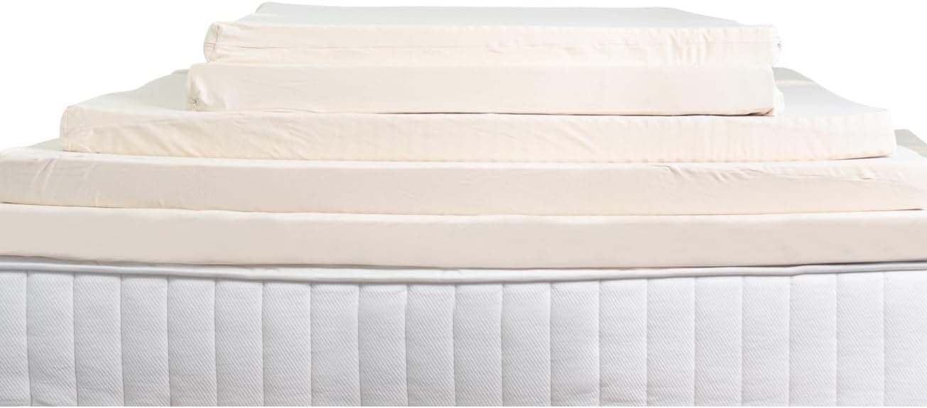 3" Real Extra Firm Green Natural Organic Latex Mattress Topper Queen Size - High Density Extra Firm - GOLS Certified Latex Foam Bed Pad for Back Pain Relief Support for Heavy People