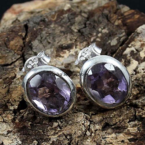 925 Sterling Silver Earrings For Women & Girls, Drop And Dangle, Bridesmaid Amethyst Earrings #TOP1