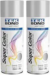 Kit 2 Tintas Spray Alumínio Alta Temperatura Aerossol 350ml/250g