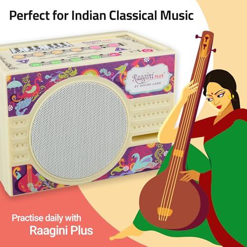 Image of Raagini Plus, Electronic Digital Tanpura Musical Instrument for Carnatic Tambura Shruti & Hindustani Music. Electric Drone Sound Box
