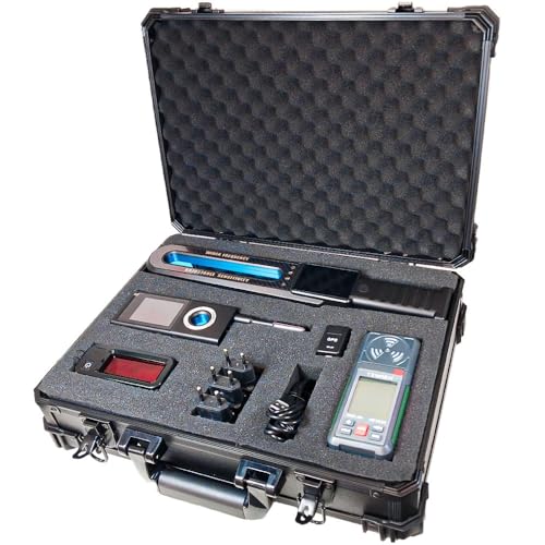 Kit Professionale Antispia con Valigia 4 Rilevatori per Microspie Radio,