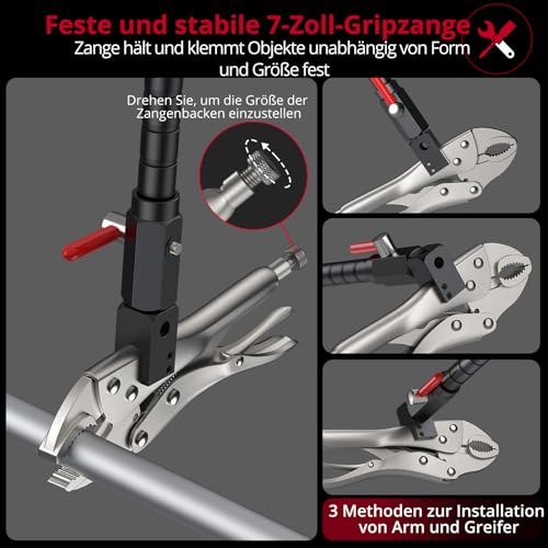 XUNTOP Auto Bremsscheiben Schlagfestigkeitsprüfer Scheibenbremsroto Messgerät 0.01 mm (0.0005 inch) Digitale Messuhr Mit 360°flexibler Stangenhalterung Produkt für die Automobilindustrie