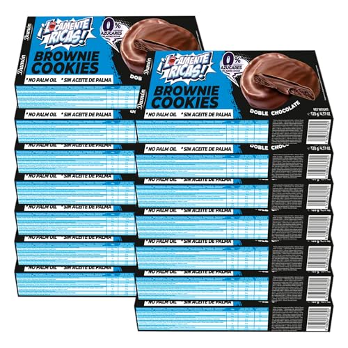 DUMON Galletas Zero Sin azucar Locamente Ricas 14 Locamente Ricas (Doble Brownie)