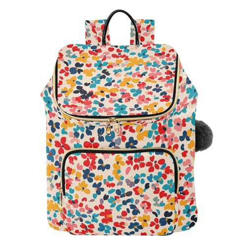 KLL Multicolored Calico Backpack for Women Cute Waterproof Ladies Gym Bag Travel Backpack for Gym Work Travel