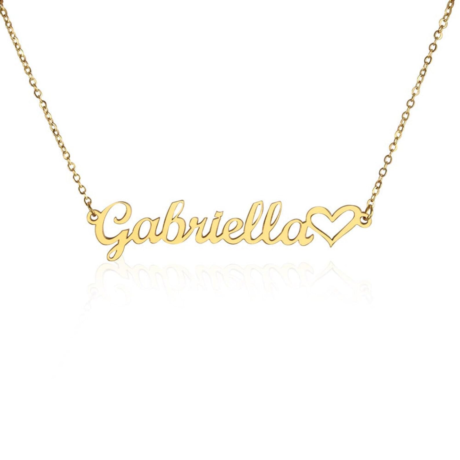 ANSARI JEWELS Personalized Name Necklace for Girls, Gold Plated Heart Pendant for Unisex Adult Customised your Name (B0D6FT826J) Amazon Price History, Amazon Price Tracker