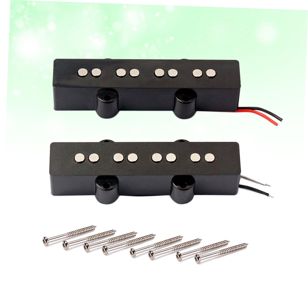 ibasenice 8 Strings Guitar Pickup Set Jb Bass Pickups Bridge Neck Open Style v Magnets Easy Install Gmb07