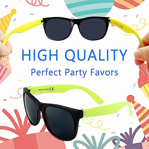 Bulk Sunglasses 48 Pack 16 Colors Neon Sunglasses with UV Protection for Party Favors,Party Toys, Great Gift，Goody Bag Favors，Beach Pool Birthday Party Supplies for Adults and Kids4