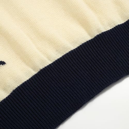 OXKNIT Knit Polo Shirts for Men, Dark Blue Star Vintage Polo Shirt Casual Short Sleeve Begie Golf T Shirts4