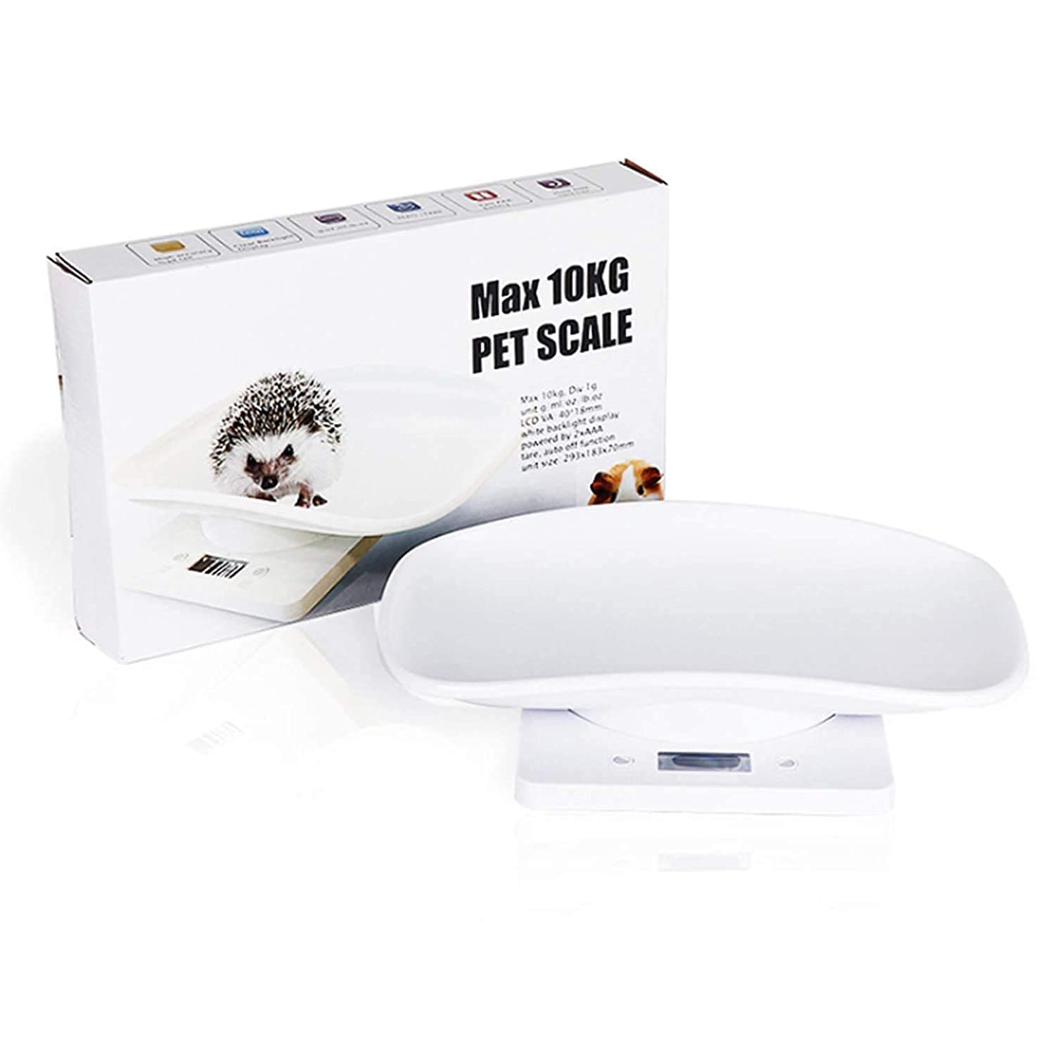 Bilancia digitale multifunzione, capacità 10 kg, bilancia accurata per bambini, animali domestici (cane/gatto/cucciolo), piccoli animali e peso alimentare