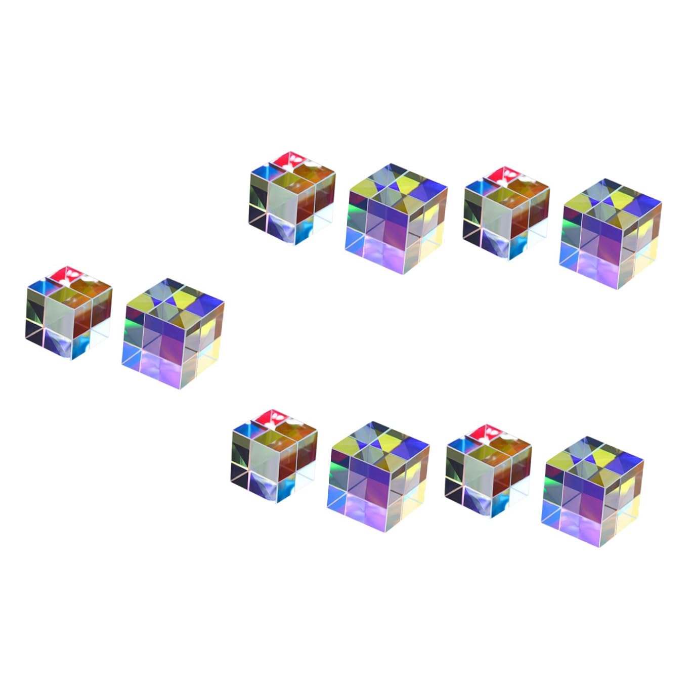 ULTECHNOVO 10pièces Optiques Colorés Cube Pour Expériences Scientifiques Et Décorations Instruments Enseignement De Physique Pour Photographie