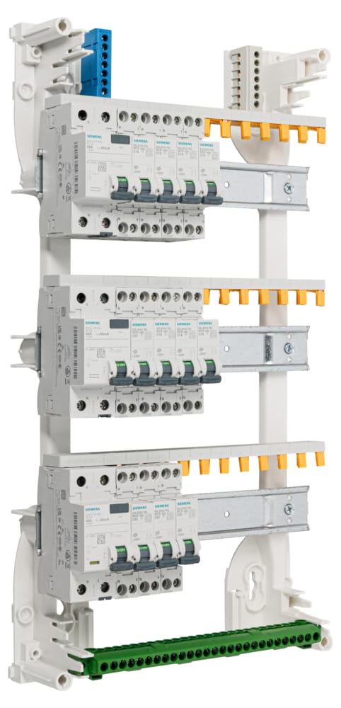 SIEMENS - Tableau 3 Rangées Pré-équipé 2 Inter. Diff. 40A + 1 Inter. Diff. 63A + 11 Disjoncteurs