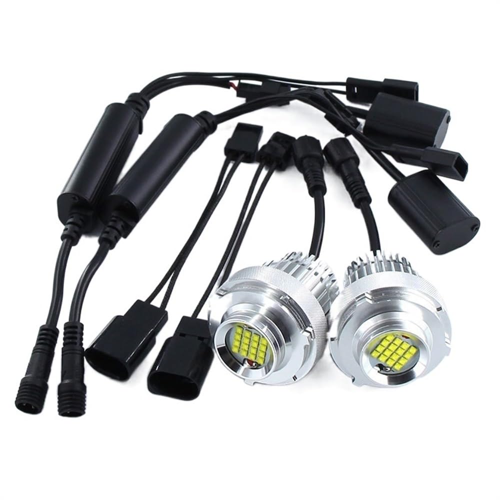 Angel Eyes 2Pcs No Error Angel Eyes Marker Lights 160W Passend for BMW 5er E60 E61 LCI Halo Ring Autoscheinwerferlampe Xenon Weiß