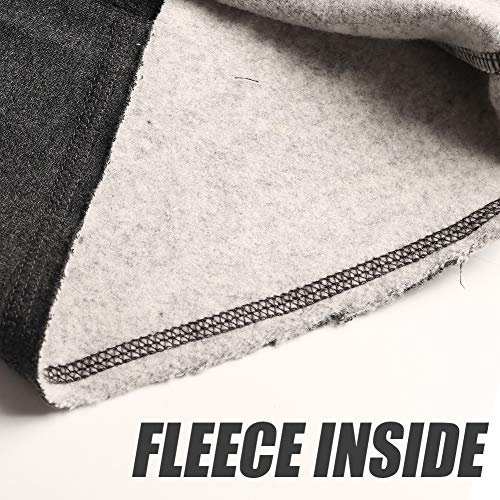 Caloleyng Mens Cotton 8" Long Casual Lounge Fleece Shorts Pockets Jogger Athletic Workout Gym Sweat Shorts Black #TOP5