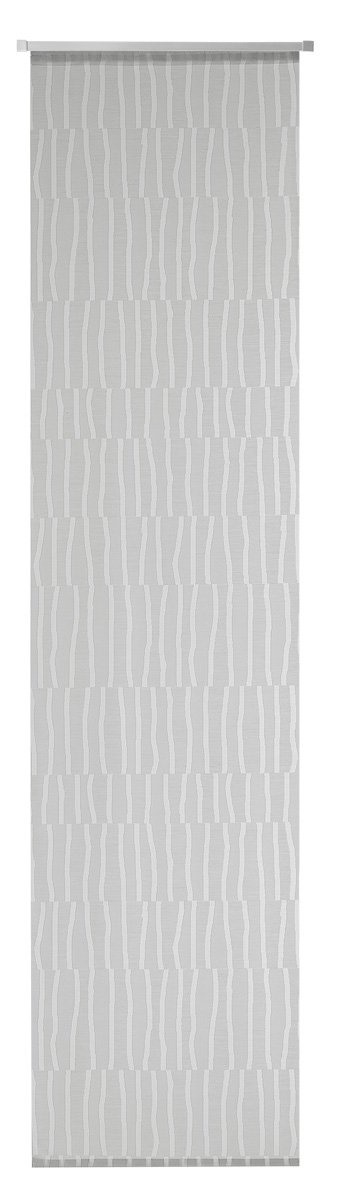 Deko TrendsMedium Grey Polyester Panel Curtain with Aluminium Panel Carrier and Weighted Bar 245 x 60 cm