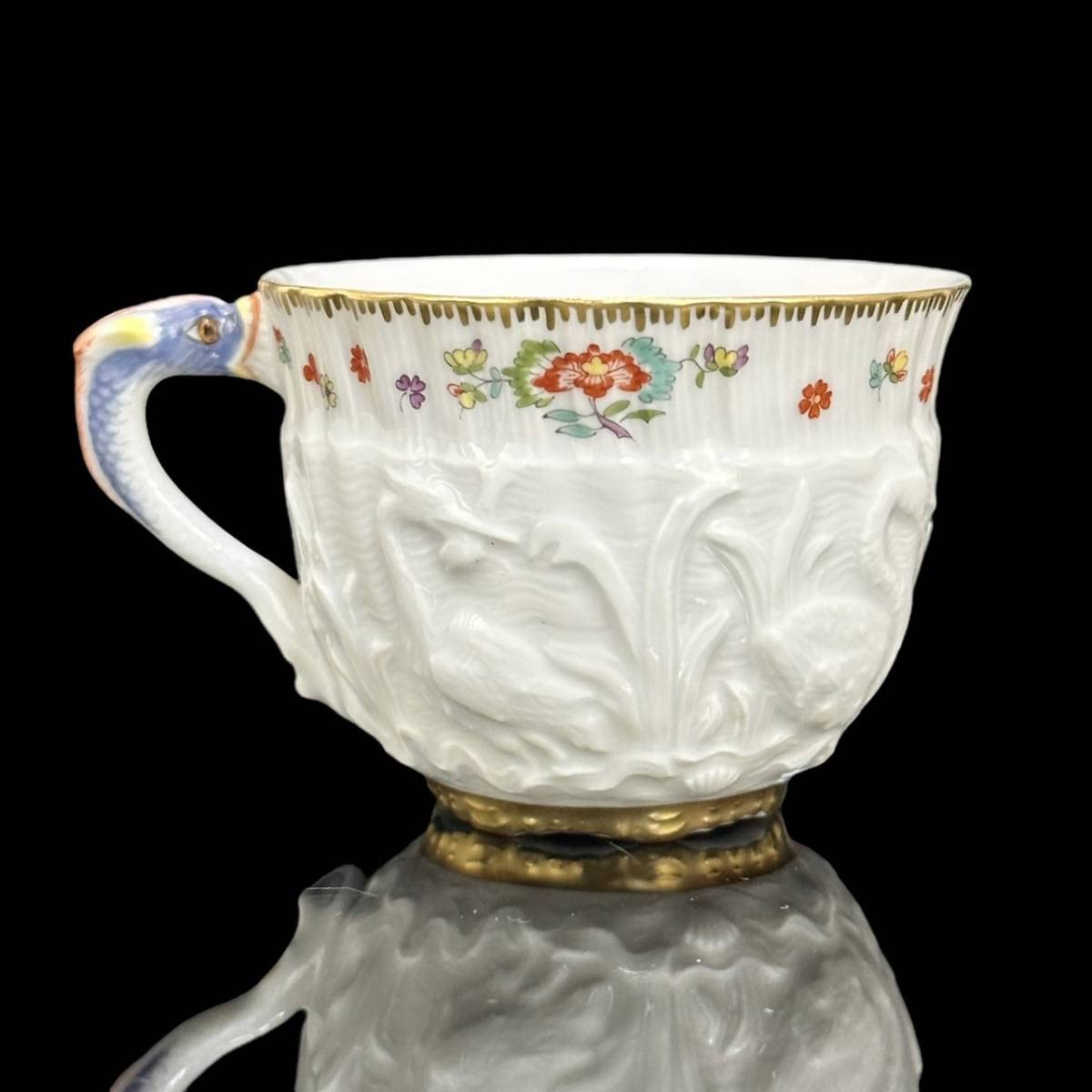 ♪美品♪マイセン　スワンサービス　金彩　小花散らし　プレート　1枚 1 マイセン プレート一枚 MEISSEN - ♪美品♪マイセン スワン