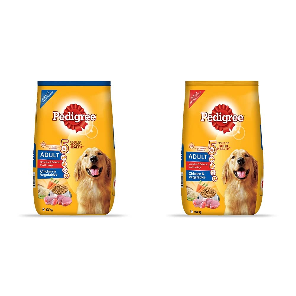 Pedigree Adult Dry Dog Food, Chicken & Vegetables, 10kg Pack and Adult Dry Dog Food, Chicken & Vegetables, 20kg Pack (B08GMVLVX9) Amazon Price History, Amazon Price Tracker
