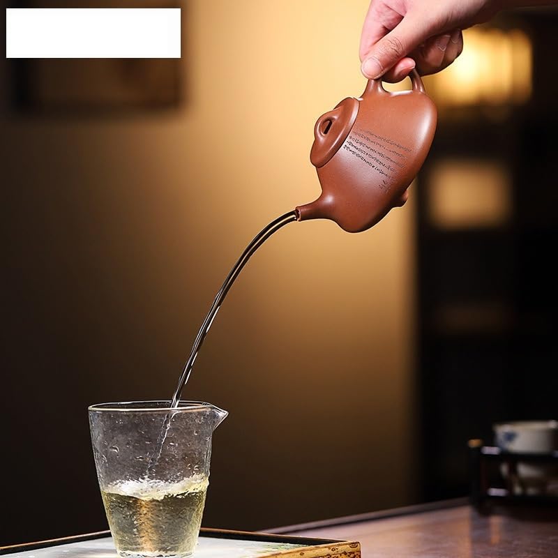 Czajniczek do herbaty 240 ml fioletowa glina czajniczek ręcznie robiony garnek surowa ruda błoto zaparzacz do herbaty czajnik Zisha zestaw do herbaty chiński czajniczek do kawy dzbanek do herbaty do