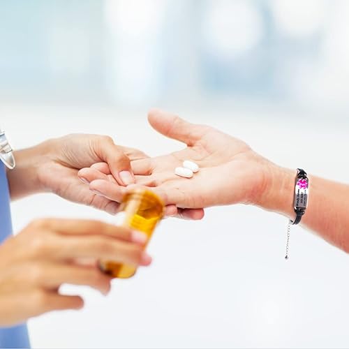 Miniatura 3 de Caramel Sweet Life Pulseras de alerta médica para mujer, pulseras personalizadas de acero inoxidable para identificación médica de emergencia, Acero