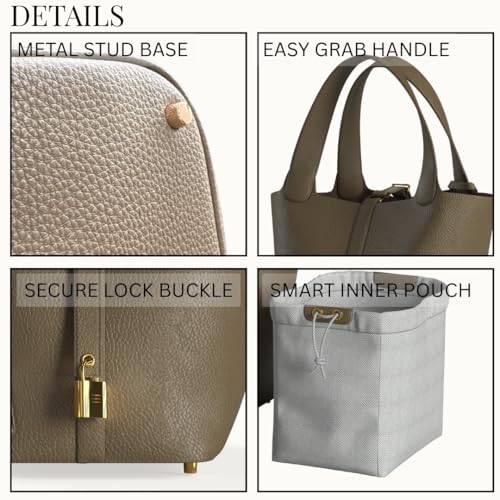 Mini Bucket Tote Handbag (Khaki) miniatura 5