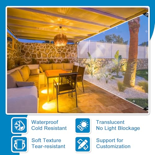 Lona de PVC transparente ultra resistente de 420g m² para exterior 3