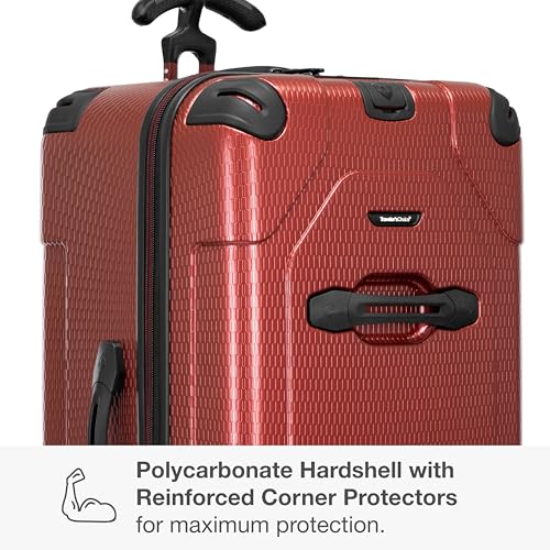 Image of Traveler's Choice Maxporter II Polycarbonate Hardside Trunk with Spinner Wheels, Red, 31-Inch Large Trunk