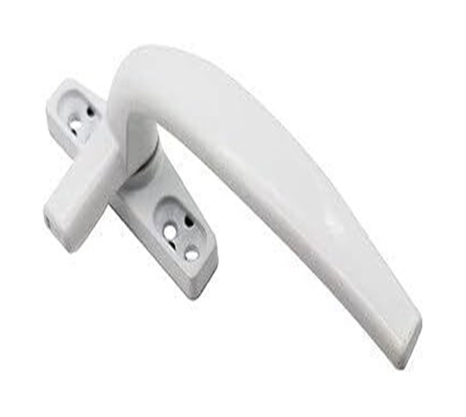 Aluminum Alloy Window Handle with Lock for Casement Sliding Door(White,Right)