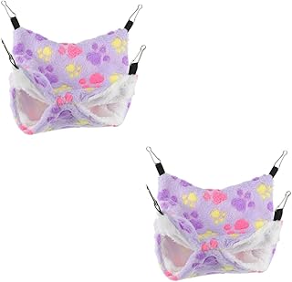 Didiseaon Rede De Hamster De Pelúcia 2 Peças Animais De Pelúcia Mini Animais Casa De Túnel Para Animais De Estimação Rede De Furão Quente Esquilo De Pelúcia Rede Roxa Para Animais De