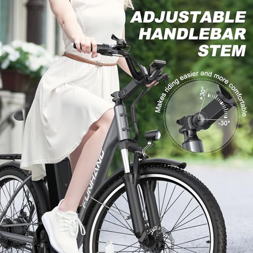 Electric Bike for Adults, 26″ City Cruiser Ebike with 1000W