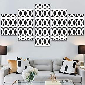 SIGNWIN 5 Panel Canvas Wall Art Modern Art...