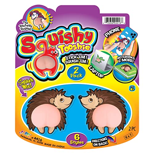 Tooshie Squishy Stickers (6 Packs of 2) 3D Stickers Squishy Toys Squeeze Stretch Pinch the Tooshie Butt Stress Relief Fidget Toy for Kids and Adults. Stress Ball Butt Toy Goodie Bag Stuffers. 4416-6s