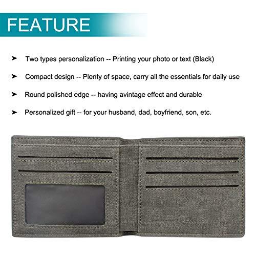 Personalized Wallet For Men, Custom Engraved Photo Wallets, Slim Bifold Wallets, Father's day Gifts3