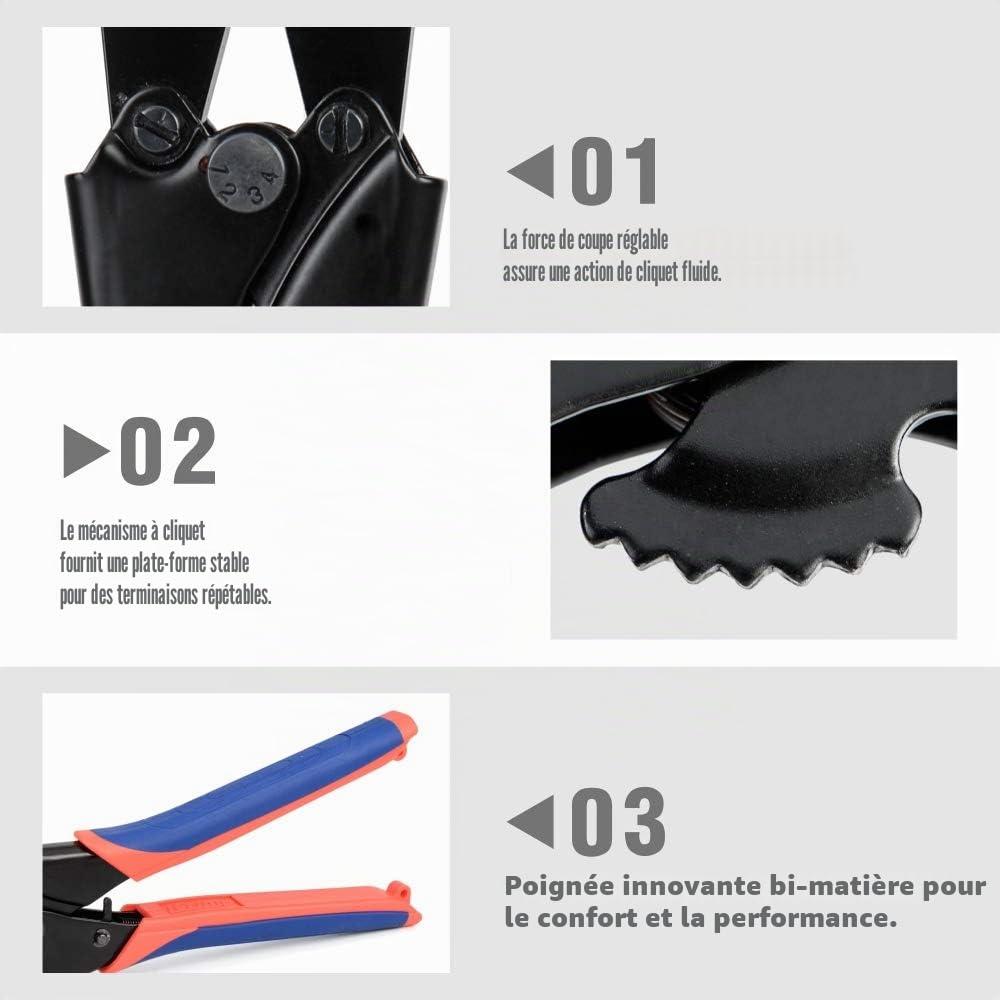 iCrimp CWR-60 Coupe-câble pour Câble en Acier Inoxydable, Câble D'aviation, Câble en Cuivre, Fil de Piano Jusqu'à un Diamètre de 6 mm