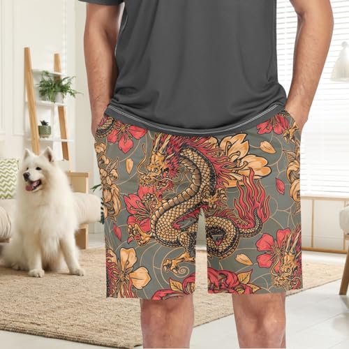 visesunny Cool Men’s Pajama Shorts Soft Sleep Shorts Summer Comfy Lounge Pajama Bottoms with Pockets2